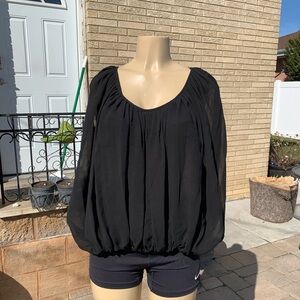 Max Studio sleeveless chiffon black top size M